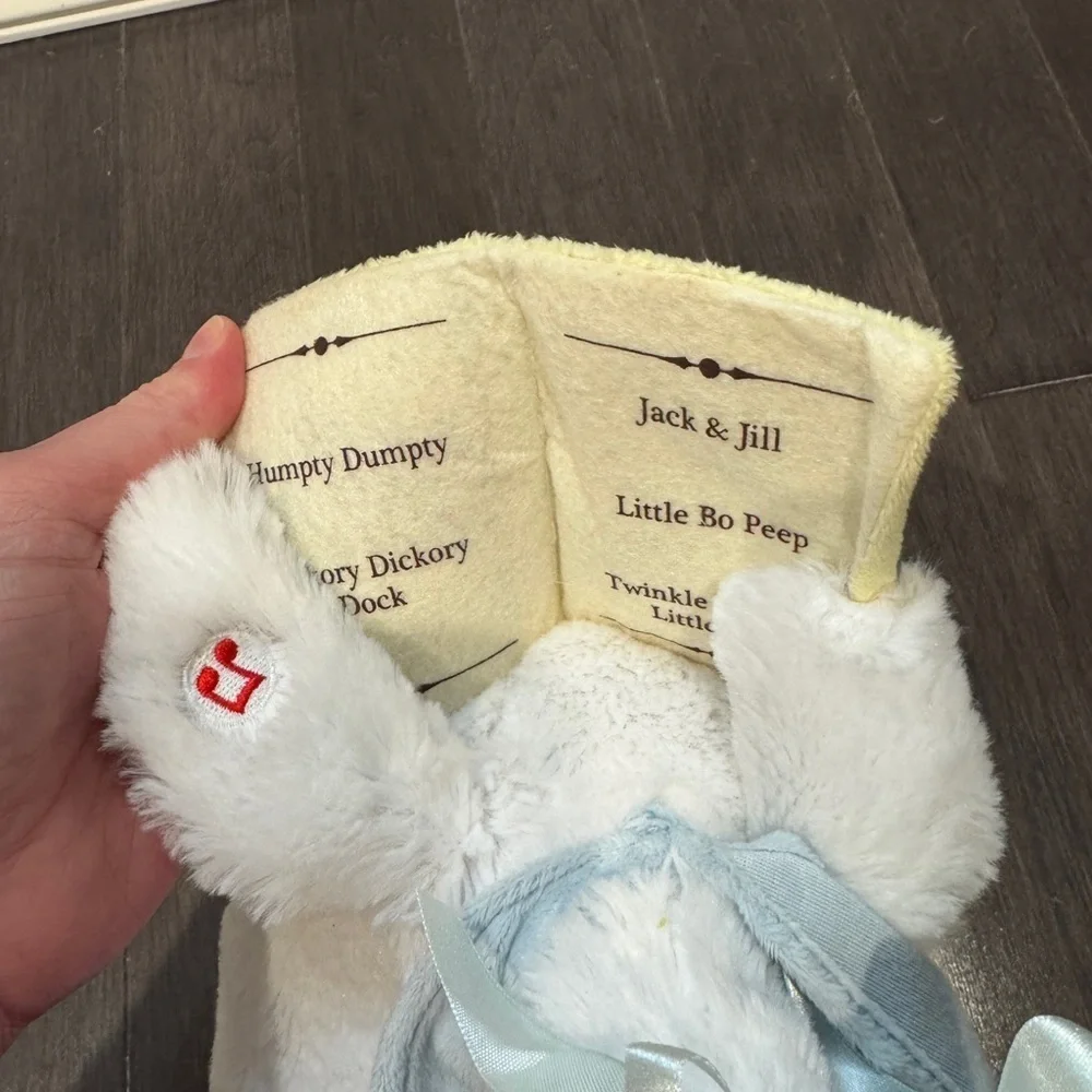 Cuddle Barn Charming Mother Goose Light Blue Bonnet- 14in Nursery Rhyme Plush
